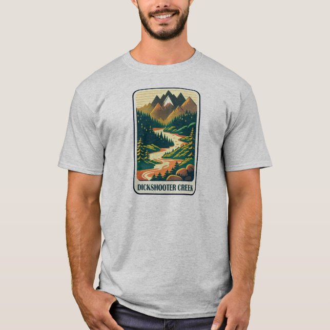 T-shirt Dickshooter Creek Idaho couleurs (Devant)