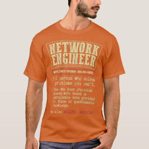 T-shirt Dictionnaire amusant cadeau de l'ingénieur réseau