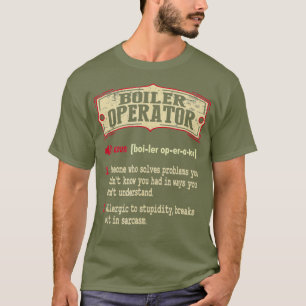 T-shirt Dictionnaire de conducteur de chaudière Terme Sar