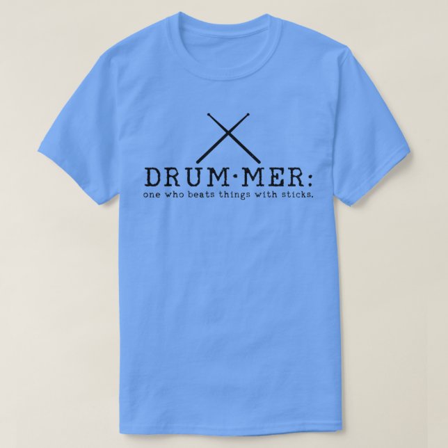 T-shirt Dictionnaire de définitions de tambour pour hommes (Design devant)