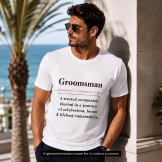 T-shirt Dictionnaire de garçon d'honneur Définition de la