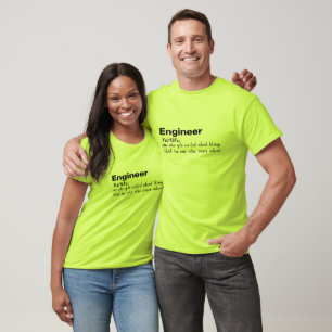 T-shirt dictionnaire de l'ingénieur signifiant drôle desig