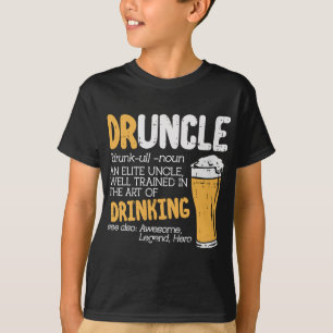 T-shirt Dictionnaire Druncle Drôle Boire Elite Oncle Birt