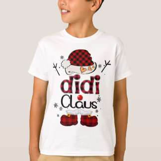 T-shirt Didi Claus Red Plaid - Grand-mère Cadeau