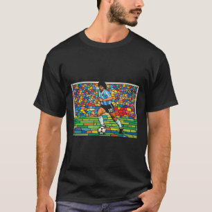 T-shirt Diego Maradona Style Vitrail Football Art Football