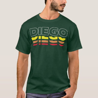 T-shirt Diego prénom drôle vintage coucher de soleil famil