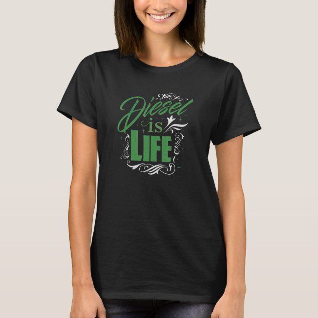 T-shirt Diesel Diesel Vie Diesel Alimentation Rouleau Char (Devant)