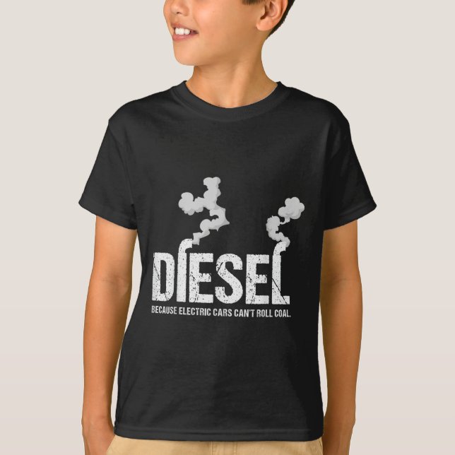 T-shirt Diesel parce que l'électricité ne peut pas rouler  (Devant)
