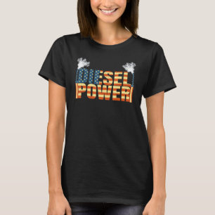 T-shirt Diesel Power American Drapeau Diesel Mécanicien Pa