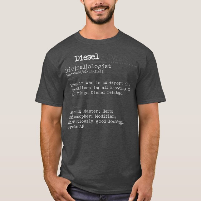 T-shirt Dieselologiste Mécanicien de camion diesel (Devant)