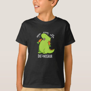 T-shirt Diet-nosaur Dinosaure Drôle Puns Dark BG