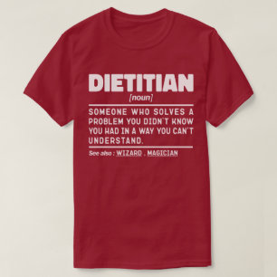 T-shirt Diététiste Noun Définition Nutrition Coach Funny
