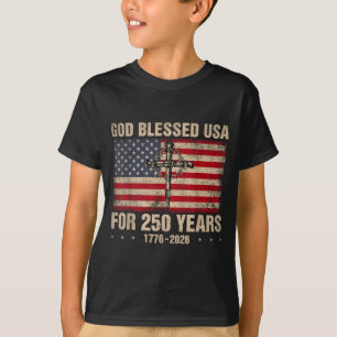 T-shirt Dieu a béni les États-Unis pendant 250 ans chrétie
