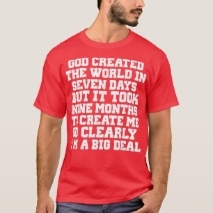 T-SHIRT DIEU A CRÉÉ LE MONDE EN 7 JOURS