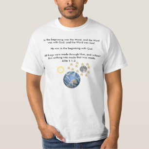 T-shirt Dieu a créé tout, était au début Th…