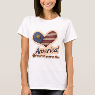 T-shirt Dieu américain a jeté sa grâce sur Thee