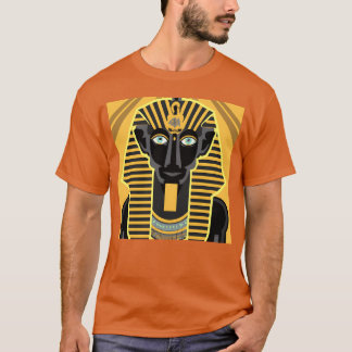 T-shirt dieu animal humain égyptien dans la ville ami