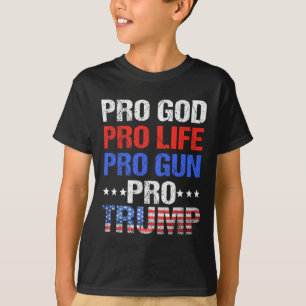 T-shirt Dieu Anti-avortement Pro Gun Pro Trump - Trump pat