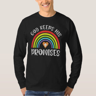T-shirt Dieu arc-en-ciel chrétien tient ses promesses Bibl