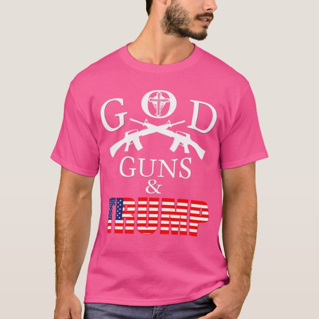 T-shirt Dieu Armes Et Trump (Devant)