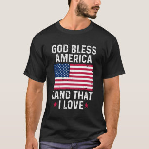 T-shirt Dieu Béni Amérique Terre T J'aime Patriotique