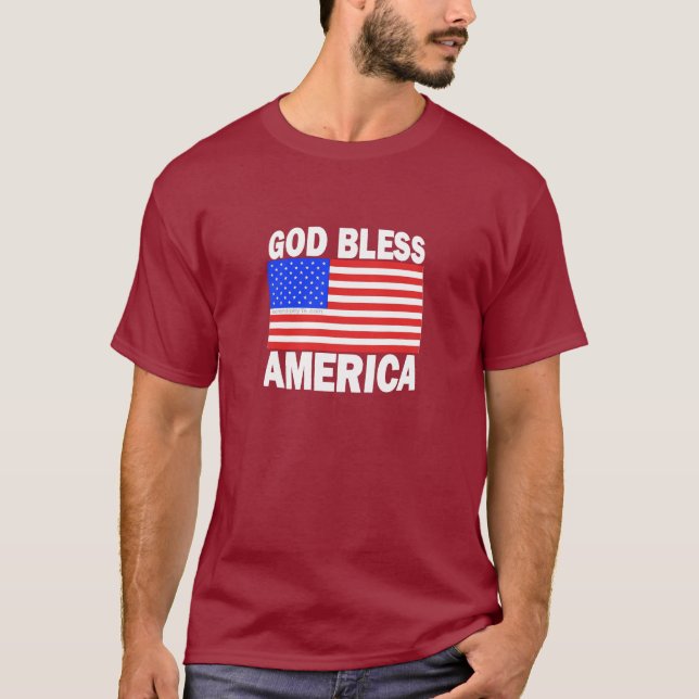 T-shirt Dieu béni l'Amérique (Devant)
