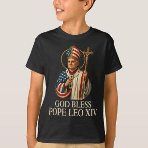 T-shirt Dieu Béni Nouveau Pape Léon Xiv Église catholique