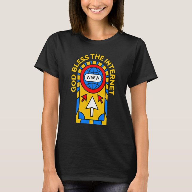 T-shirt Dieu Bénisse La Parodie D'Internet (Devant)
