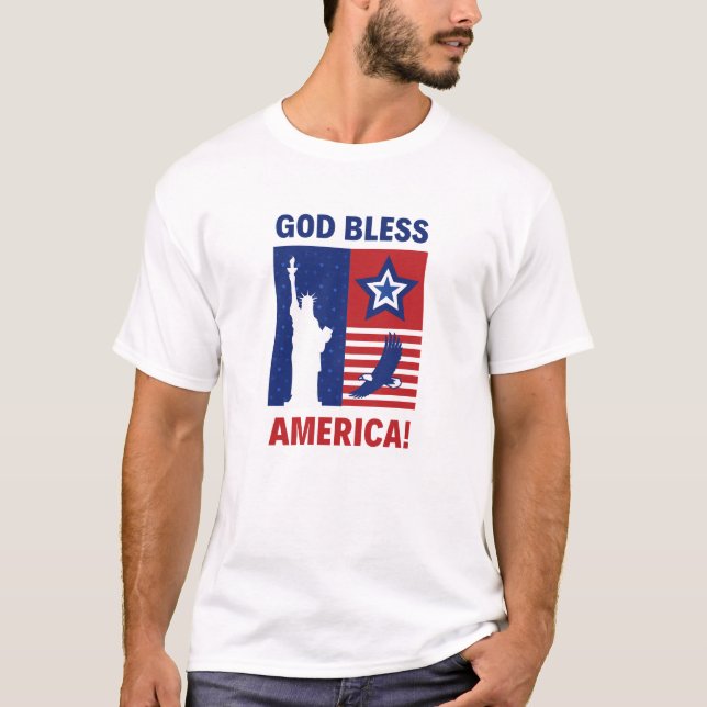 T-shirt Dieu bénisse l'Amérique (Devant)