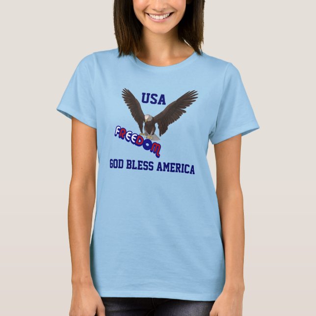 T-shirt Dieu bénisse l'Amérique (Devant)