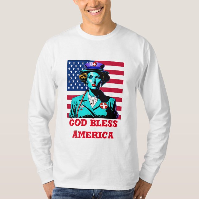 T-shirt Dieu bénisse l'Amérique (Devant)