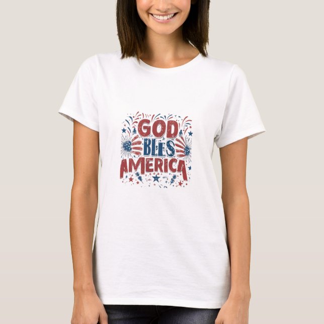 T-shirt Dieu bénisse l'Amérique (Devant)
