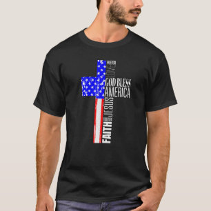 T-shirt Dieu bénisse l'Amérique chrétienne 4 juillet améri