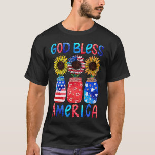 T-shirt Dieu Bénisse L'Amérique Pour Les Femmes 4 juillet