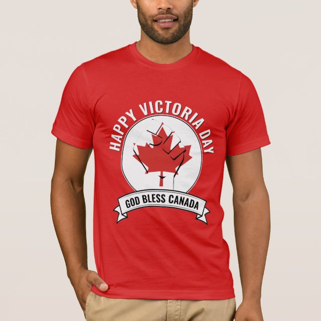 T-shirt Dieu bénisse le Canada Fête de Victoria (Devant)