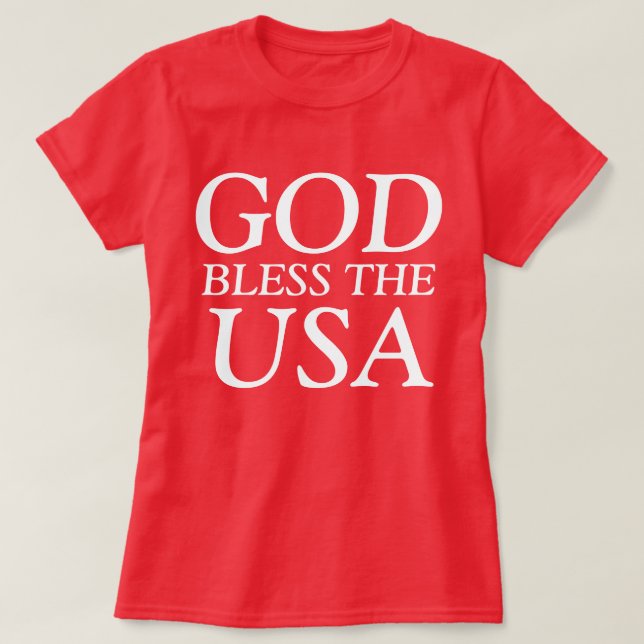 T-shirt Dieu bénisse les États-Unis (Design devant)