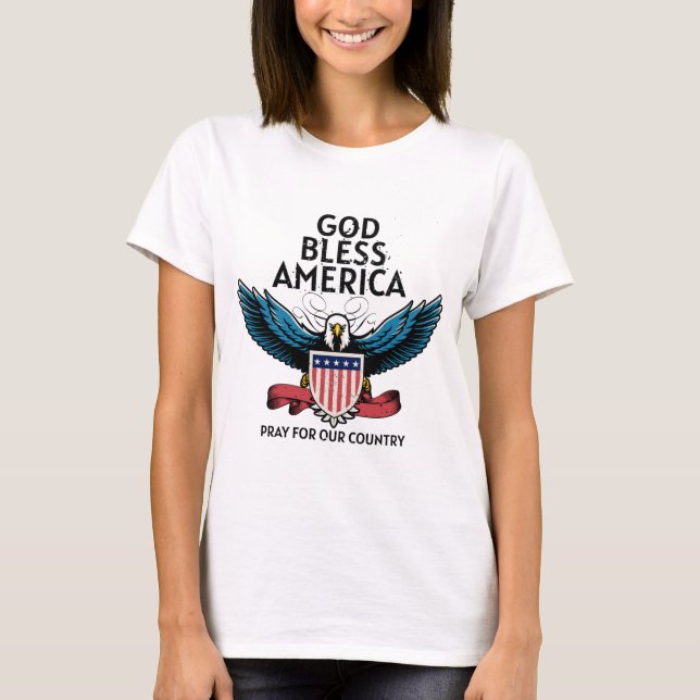 T-shirt Dieu bénisse les femmes américaines (Devant)