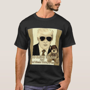T-shirt Dieu bénisse Trump et Dieu bénisse Trump et l'ours