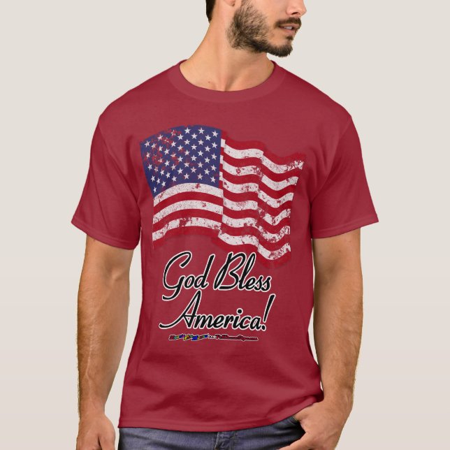T-shirt Dieu bénissent l'Amérique ! (Devant)