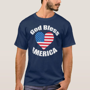T-shirt Dieu bénissent le coeur de l'Amérique