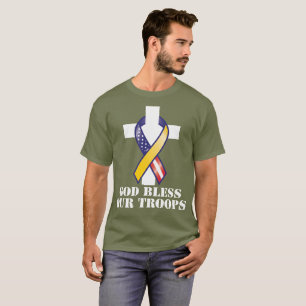 T-shirt Dieu bénissent nos troupes