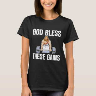 T-shirt Dieu Bénit Ces Gains Muscle Bodybuilding —