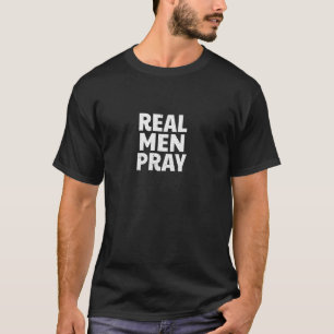 T-shirt Dieu chrétien catholique prière hommes réels P
