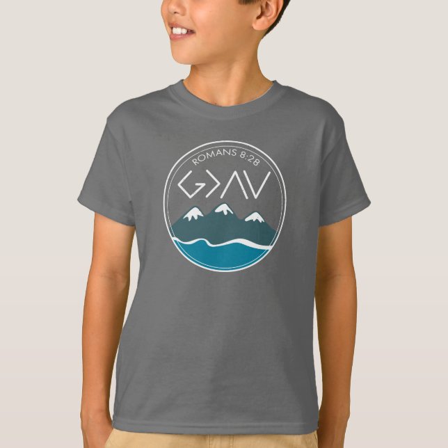T-shirt Dieu chrétien de 8h28 de Romains de vers de bible (Devant)