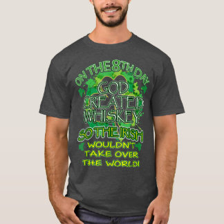 T-shirt Dieu créa un Whiskey pour que les Irlandais ne pre