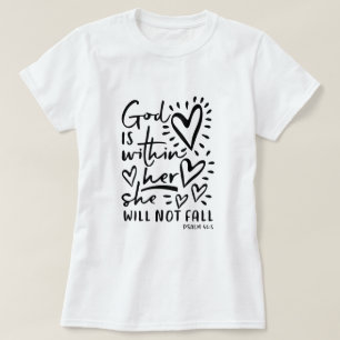 T-shirt Dieu de 46:5 de psaume est chez elle