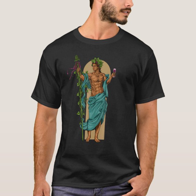 T-shirt Dieu De La Mythologie Grecque Bacchus Dionysus (Devant)