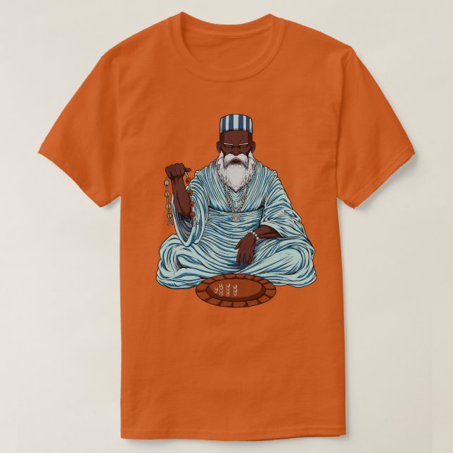 T-shirt Dieu de religion Yoruba Orunmila (Design devant)