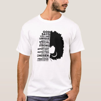 T-shirt Dieu dit Melanin Girl International Women Day Girl