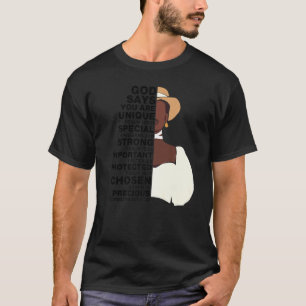 T-shirt Dieu dit Melanin Girl International Women Day Girl